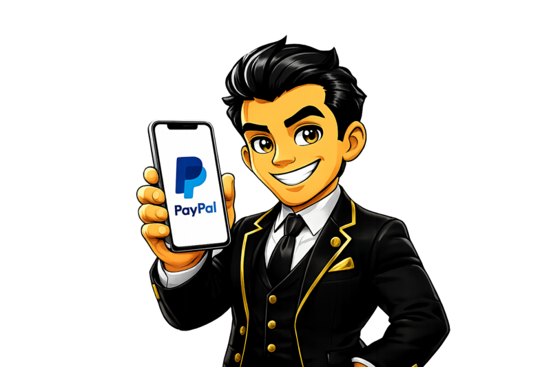 Illustration för PayPal på casino